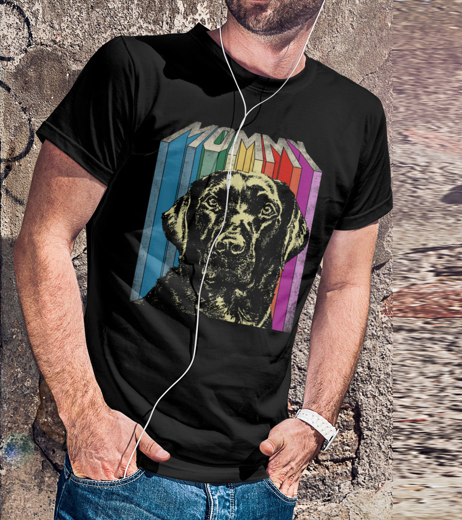 Mommy Labrador Colorful Retro T-Shirt