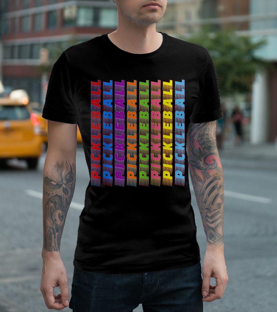Pickleball Classic Multi-Colored T-Shirt