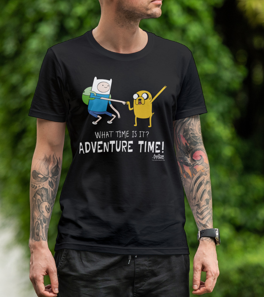 Adventure Time Finn And Jake What Time Is It Fist Bump T-Shirt