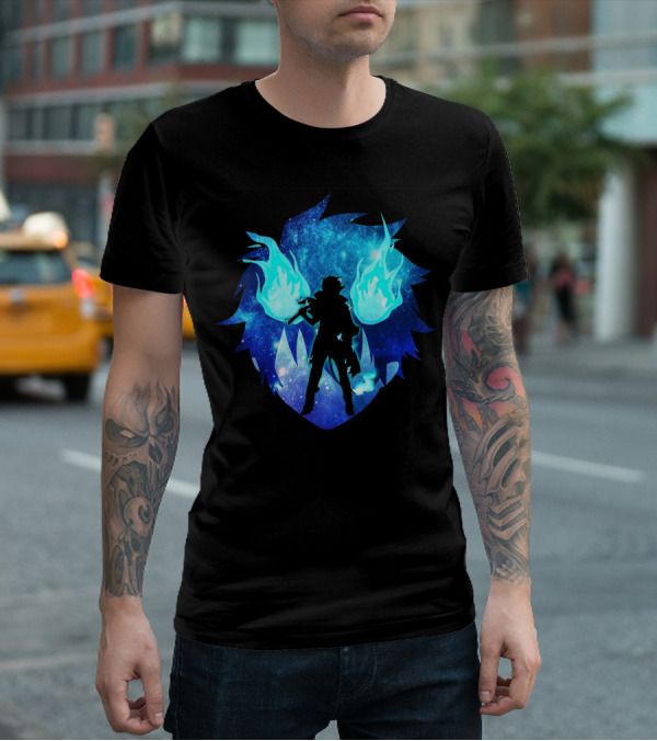Blue Flames Ao No Anime Exorcist T-Shirt