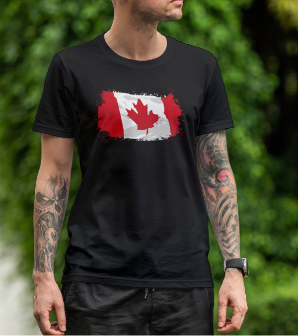 Canada Flag Iconic Maple Leaf Ensign Banner T-Shirt