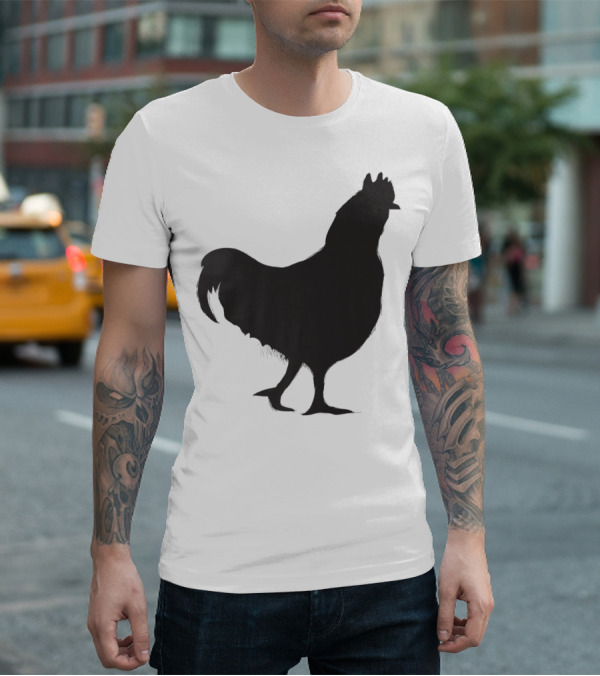 Chicken Poultry Silhouette Icon T-Shirt
