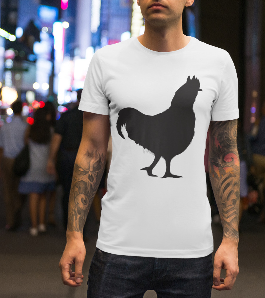 Chicken Poultry Silhouette Icon T-Shirt