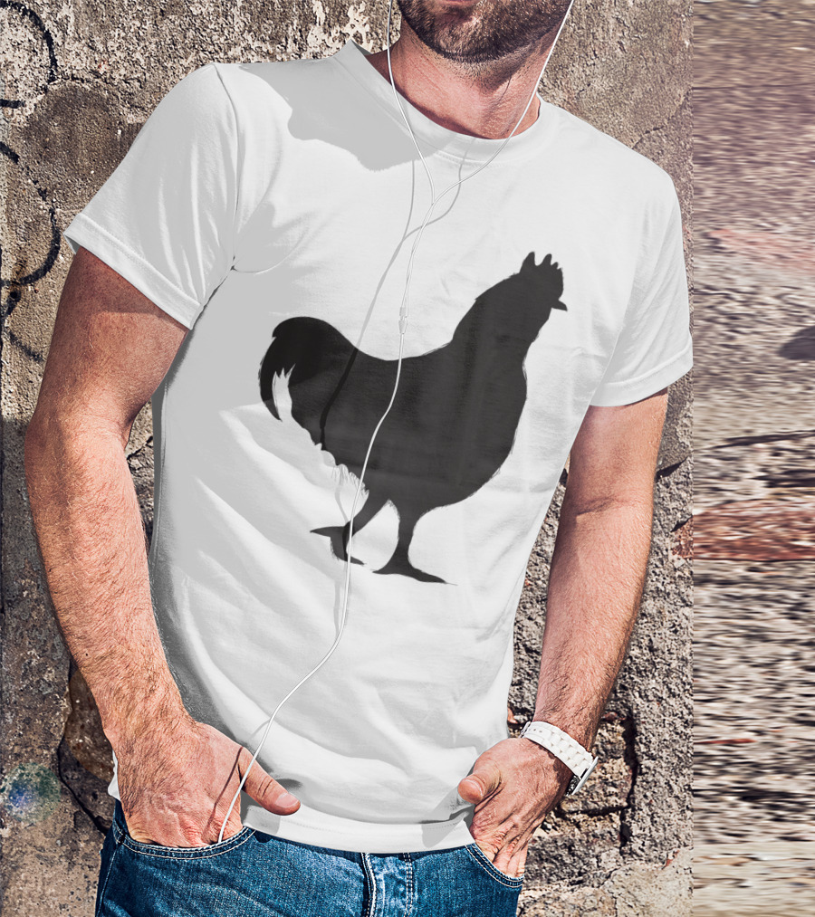 Chicken Poultry Silhouette Icon T-Shirt