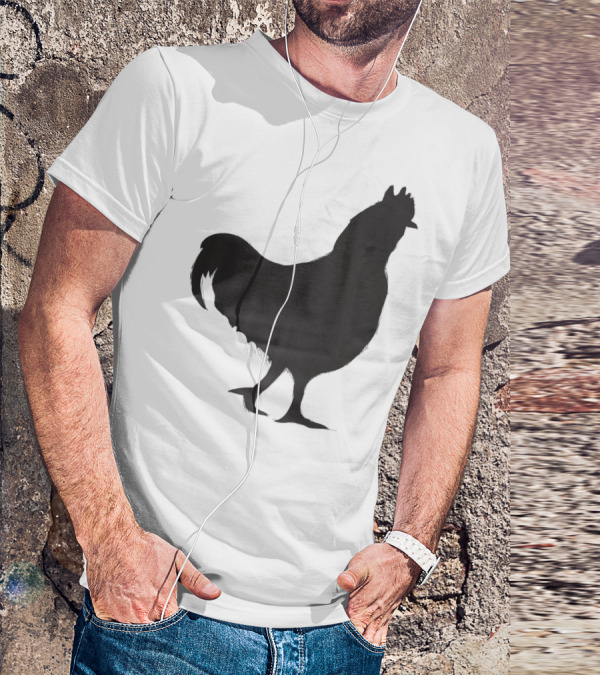 Chicken Poultry Silhouette Icon T-Shirt