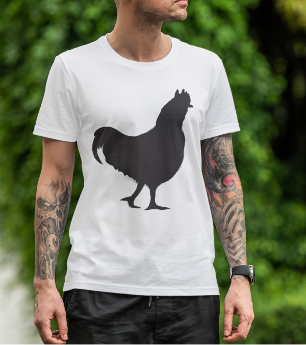 Chicken Poultry Silhouette Icon T-Shirt