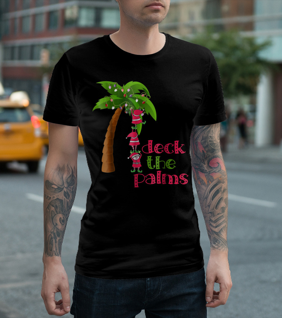 Deck the Palms Christmas in July Beach Cruise T-Shirt