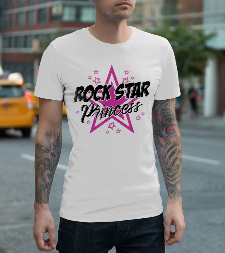 Rockstar Princess Pink Star Sassy Cool T-Shirt