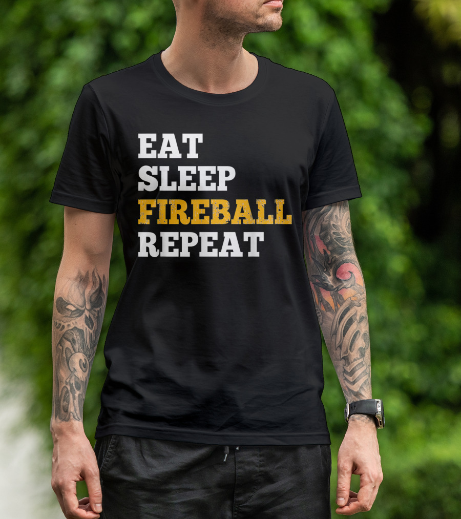 Eat Sleep Fireball Repeat RPG Gamers Gamers T-Shirt