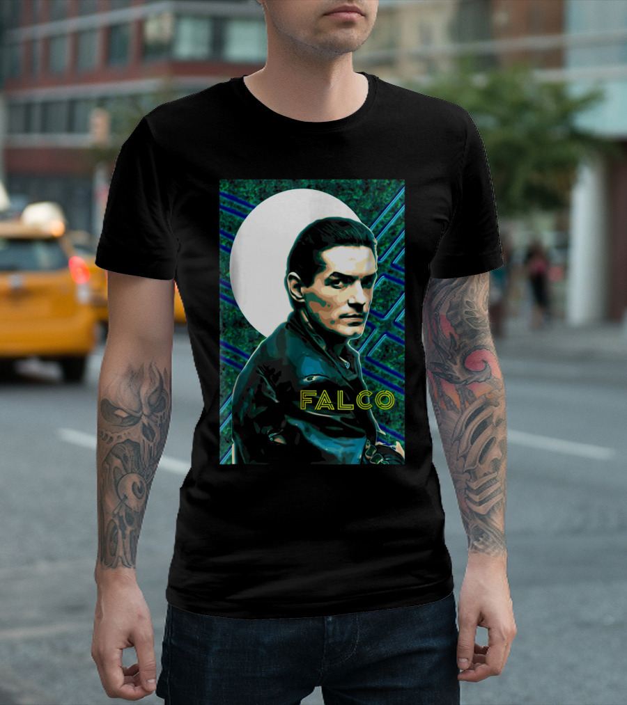 Falco Art Deco Retro Style Portrait T-Shirt