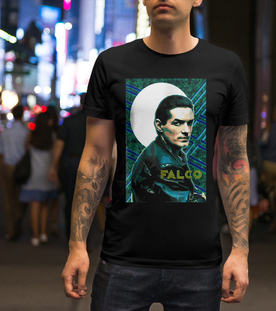 Falco Art Deco Retro Style Portrait T-Shirt