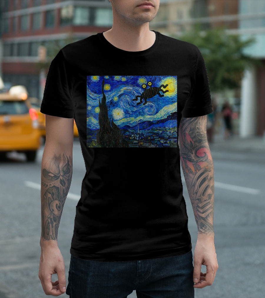 Fsm Flying Spaghetti Monster Pastafarian Starry Night T-Shirt