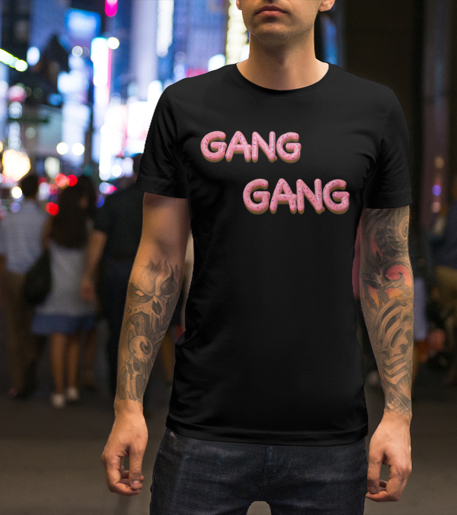 Gang Gang Pink Donut Font With Sprinkles T-Shirt