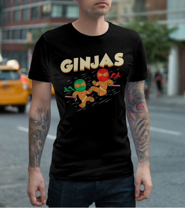 Ginjas Ninja Gingerbread Warriors T-Shirt