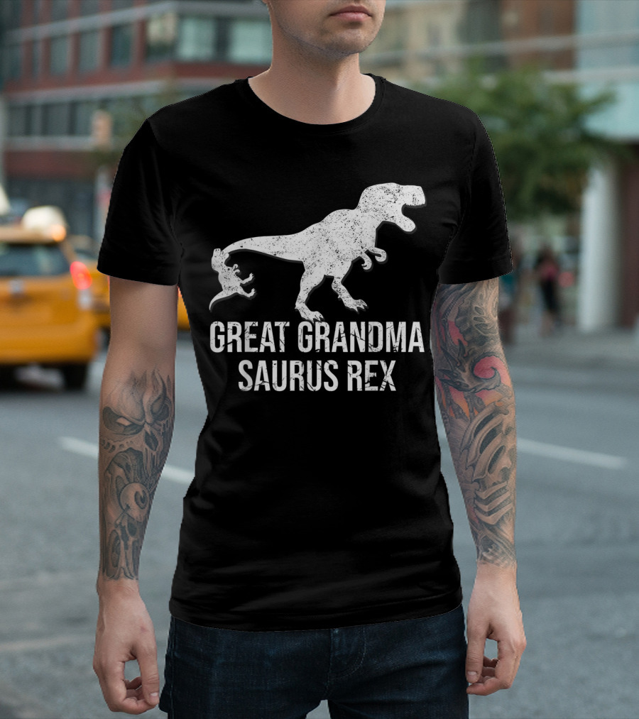 Great Grandma Saurus Rex Funny Grandma T-Rex Dinosaur T-Shirt