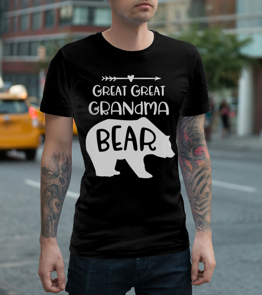 Great Great Grandma Bear Arrow Heart T-Shirt