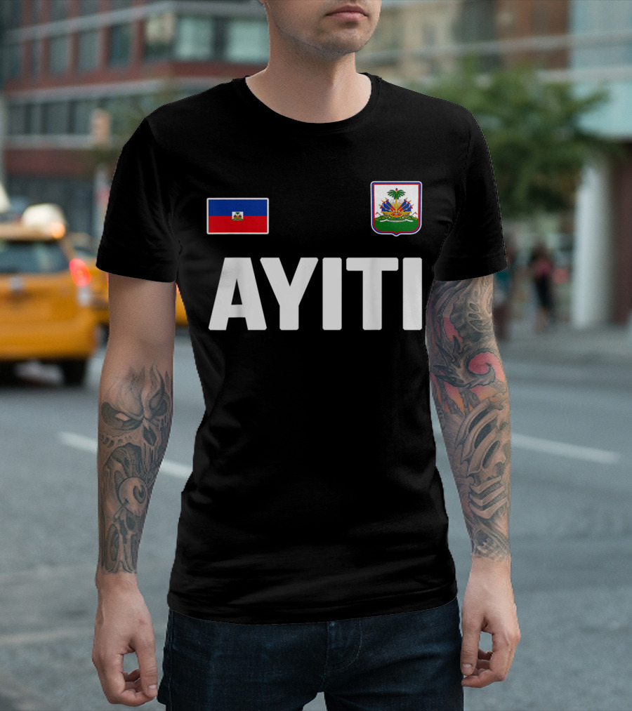 Ayiti Haiti Flag Souvenir Love Zoe Haitian Heritage T-Shirt