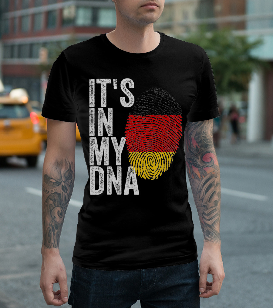 It's In My DNA Fingerprint German Flag Germany Pride T-Shirt