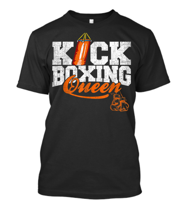 Kickboxing Queen Punching Bag And Boxing Gloves T-Shirt