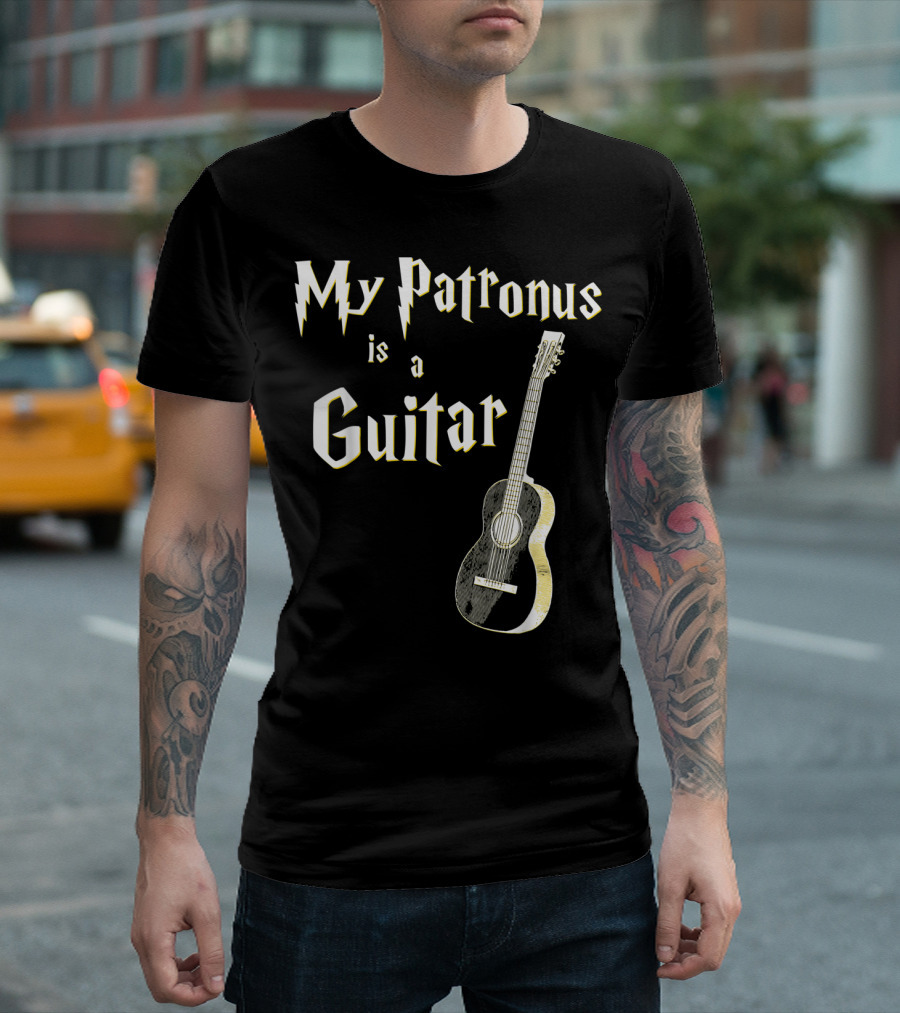 My Patronus Is A Guitar Harry Fan T-Shirt