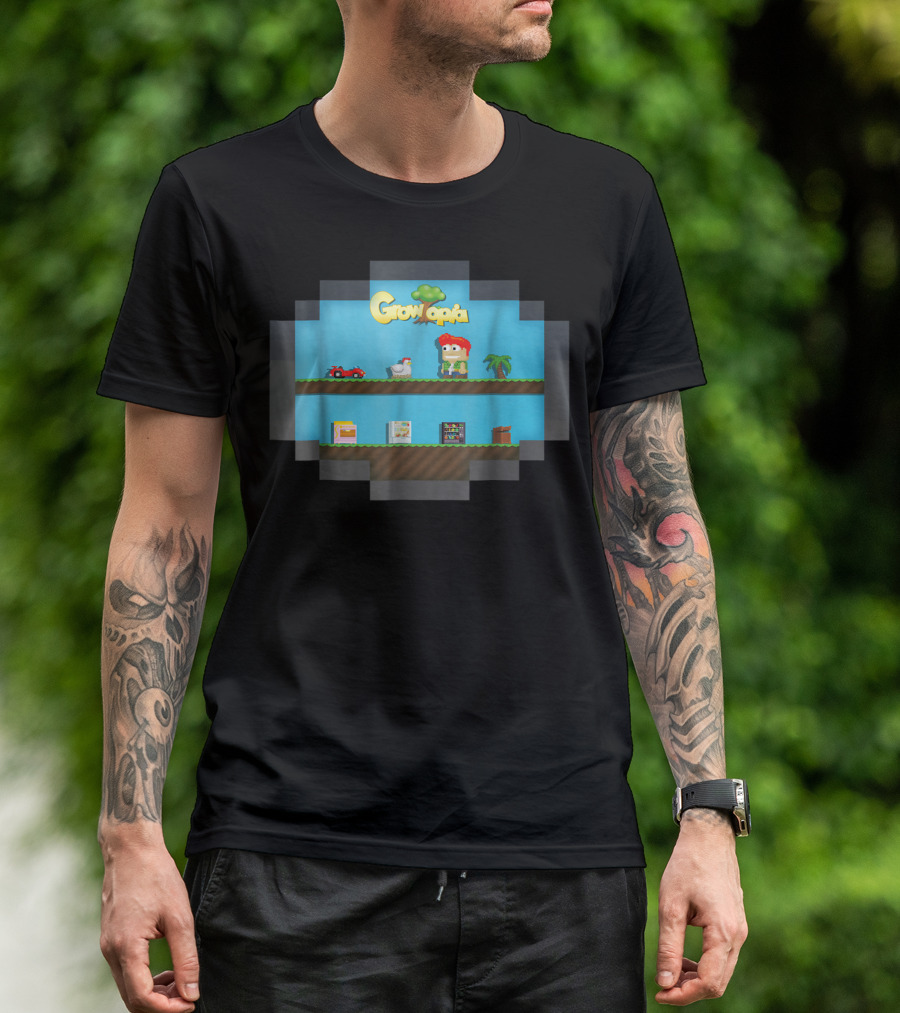 Growtopia Merchandise Into The Game Pixel Art Character And Icons T-Shirt