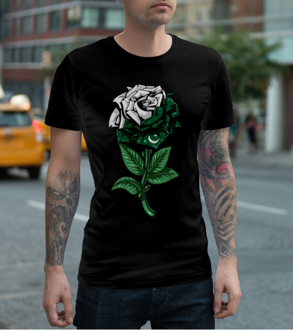 Pakistan Flag Rose T-Shirt