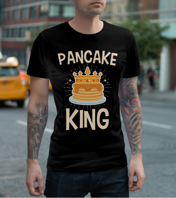 Pancake King Breakfast Stack Crown T-Shirt