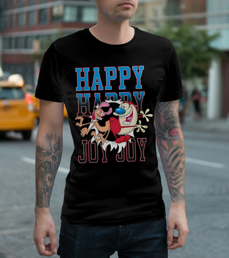 Ren And Stimpy Happy Happy Joy Joy T-Shirt