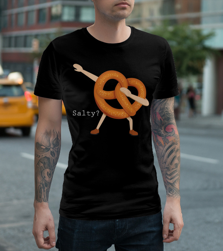 Salty Dabbing Pretzel Funny Foodie Baker T-Shirt