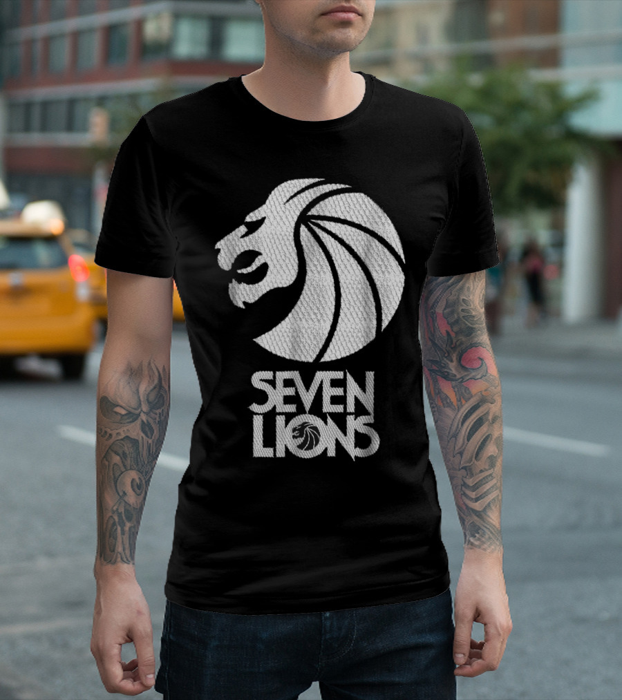 Seven Lions Iconic Logo Lion Head T-Shirt