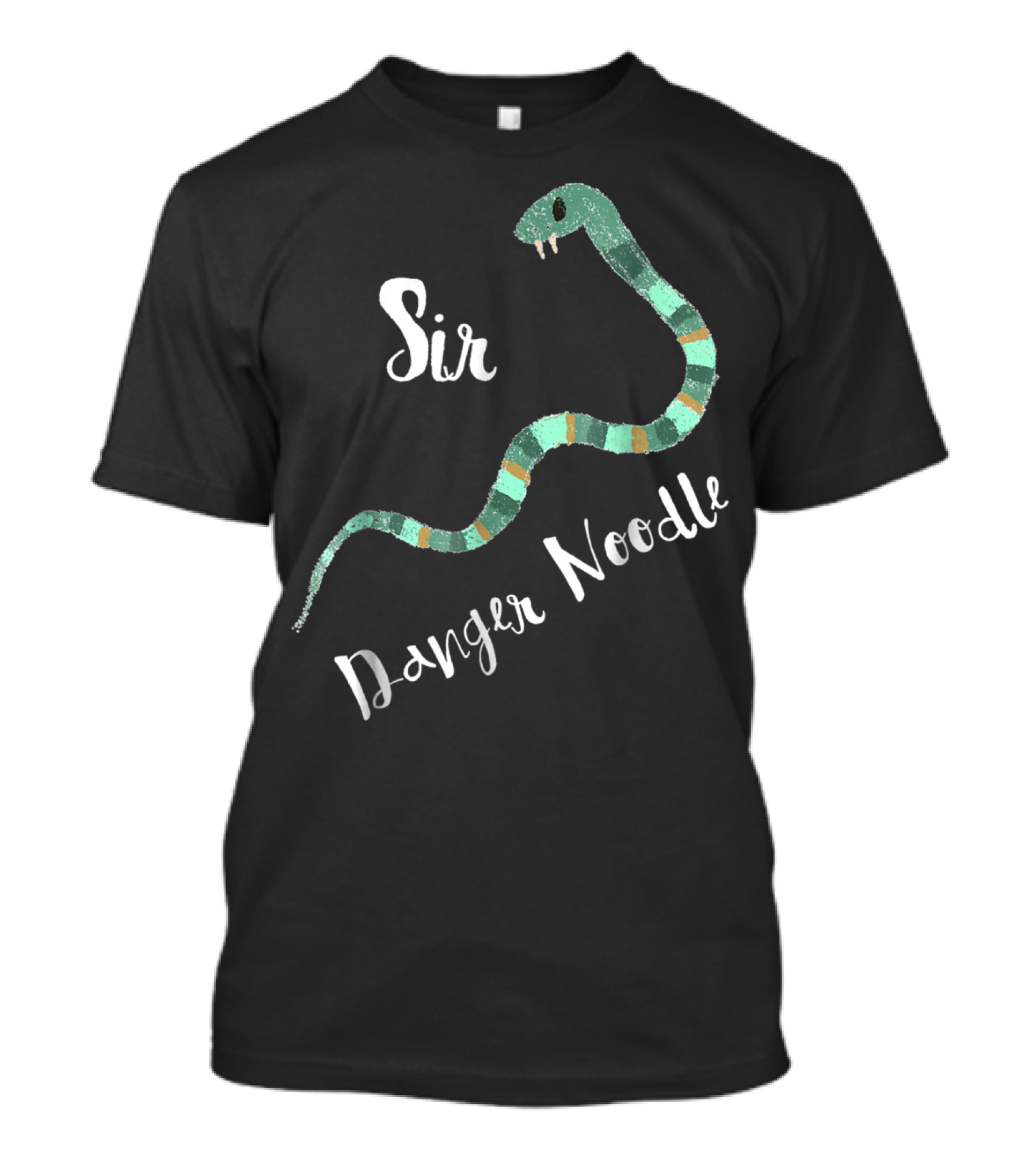 Sir Danger Noodle Snake Decor With Green Stripes T-Shirt