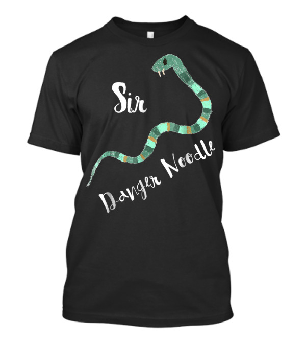 Sir Danger Noodle Snake Decor With Green Stripes T-Shirt