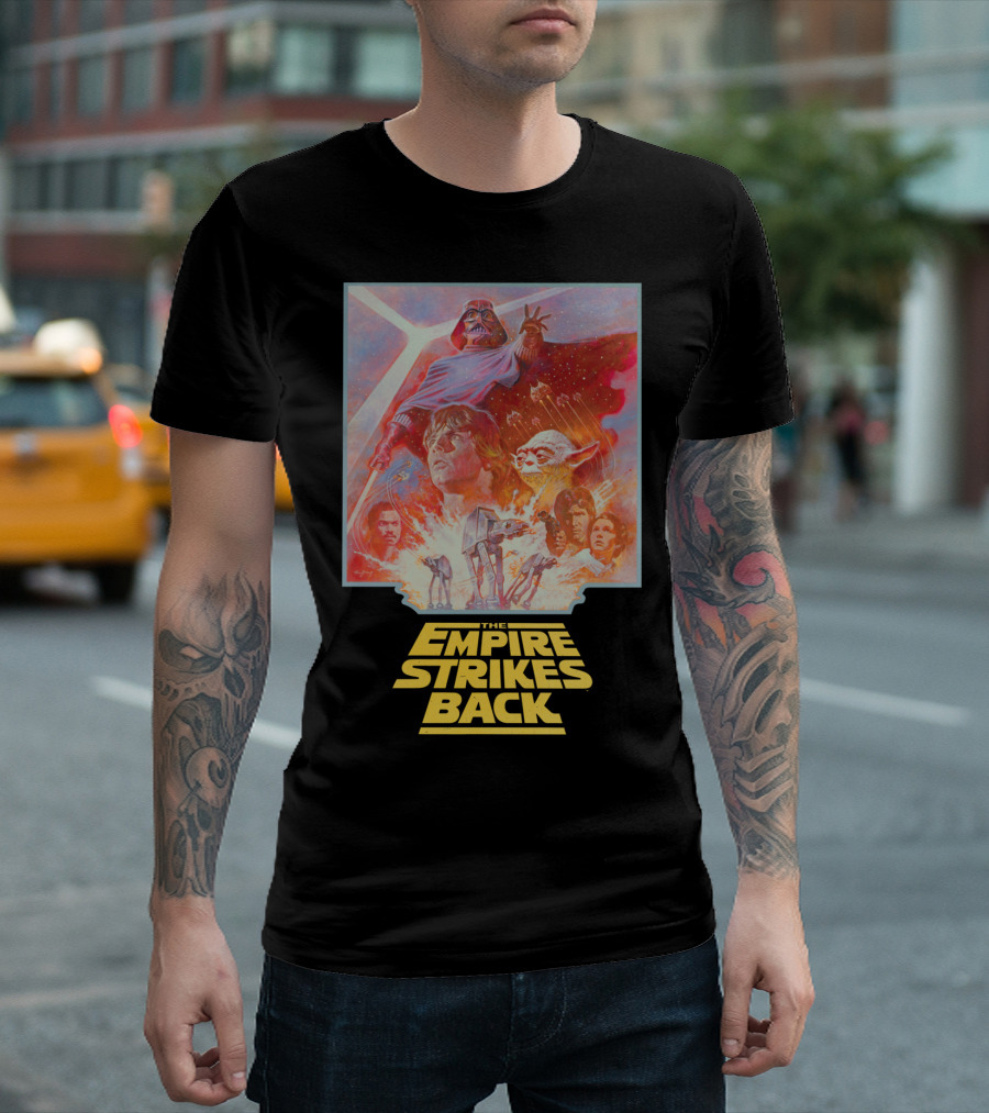 Star Wars The Empire Strikes Back Darth Vader Luke Skywalker Yoda AT-AT Walkers T-Shirt