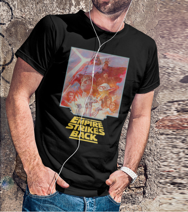 Star Wars The Empire Strikes Back Darth Vader Luke Skywalker Yoda AT-AT Walkers T-Shirt