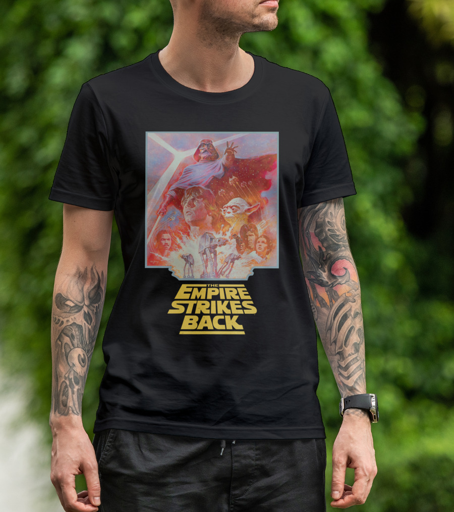 Star Wars The Empire Strikes Back Darth Vader Luke Skywalker Yoda AT-AT Walkers T-Shirt