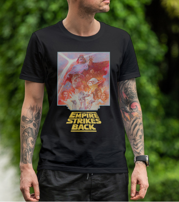 Star Wars The Empire Strikes Back Darth Vader Luke Skywalker Yoda AT-AT Walkers T-Shirt
