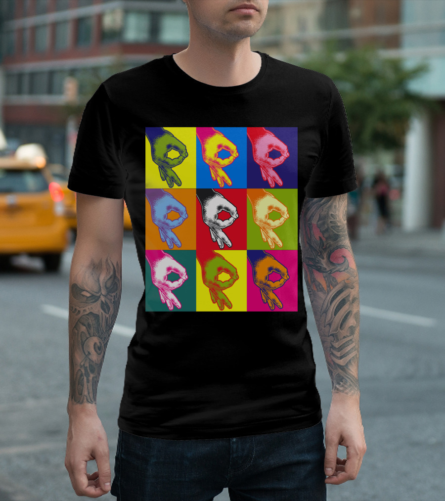 The Circle Game X9 Pop Art Style Hands Multicolor Block T-Shirt