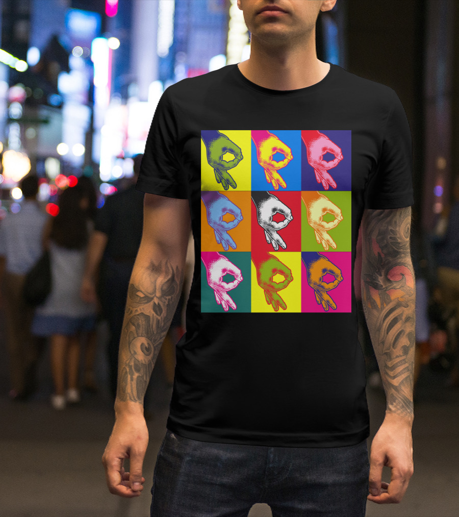 The Circle Game X9 Pop Art Style Hands Multicolor Block T-Shirt
