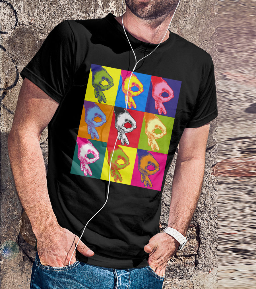 The Circle Game X9 Pop Art Style Hands Multicolor Block T-Shirt