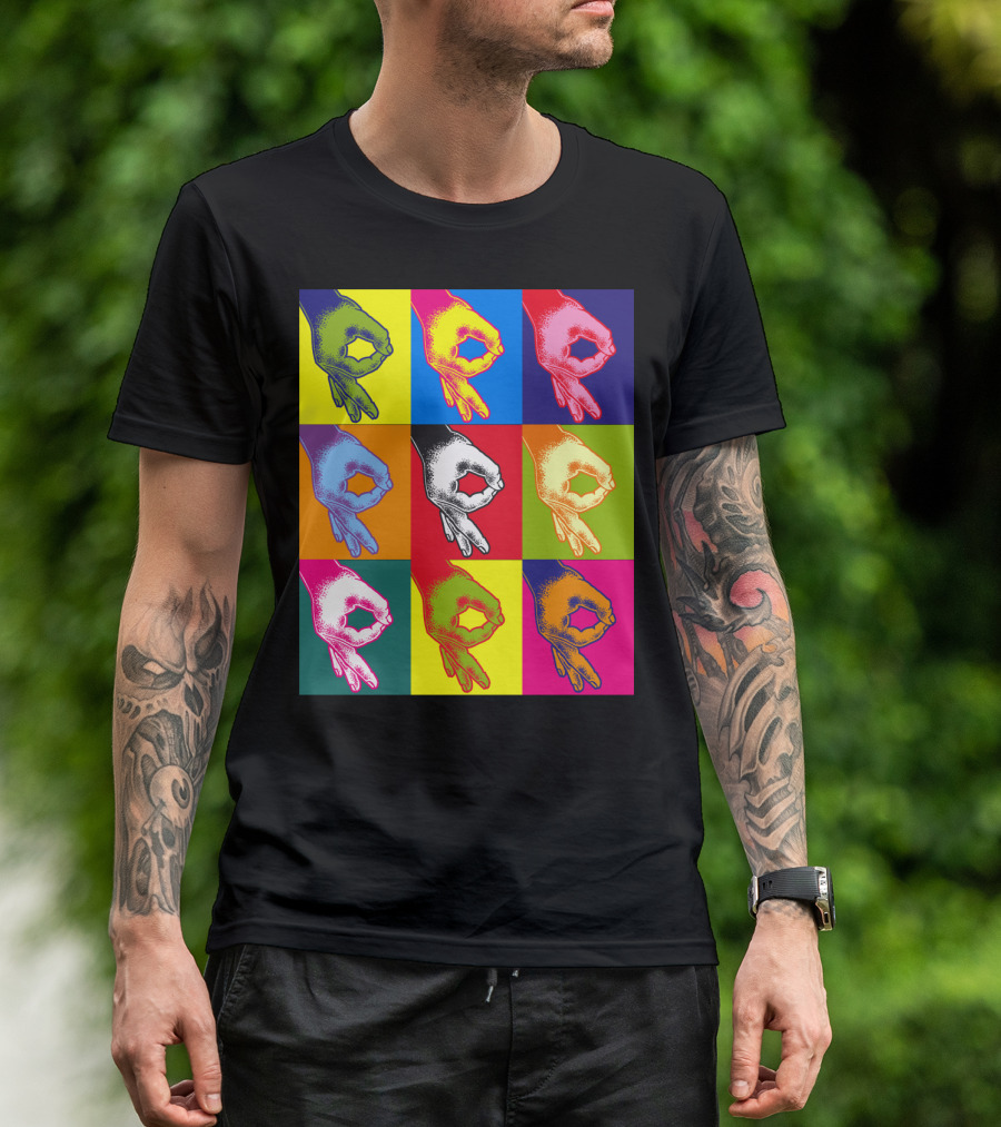 The Circle Game X9 Pop Art Style Hands Multicolor Block T-Shirt