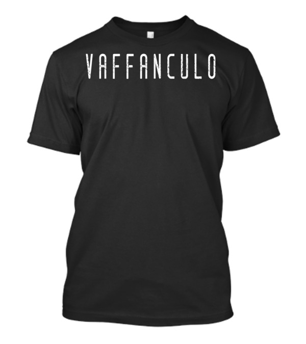 Vaffanculo Distressed White Text T-Shirt