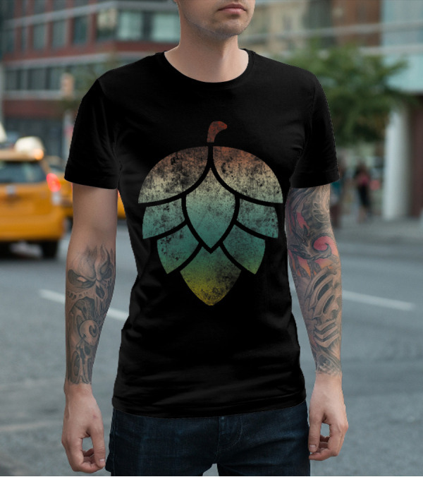Vintage Hop Leaf For Home Brewers And Lovers Of Hoppy Beer T-Shirt