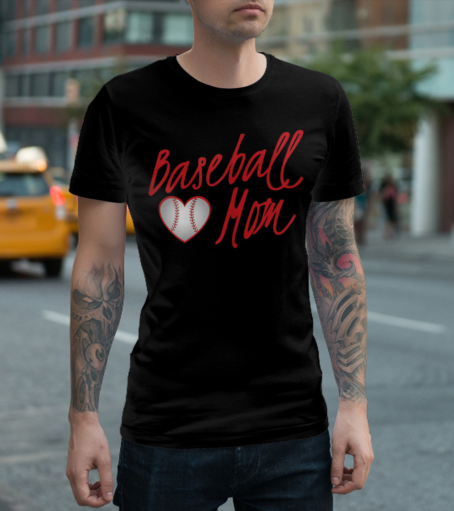 Baseball Mom Heartball T-Shirt