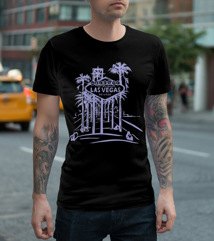Welcome to Fabulous Las Vegas Strip Nevada Sign Palms T-Shirt