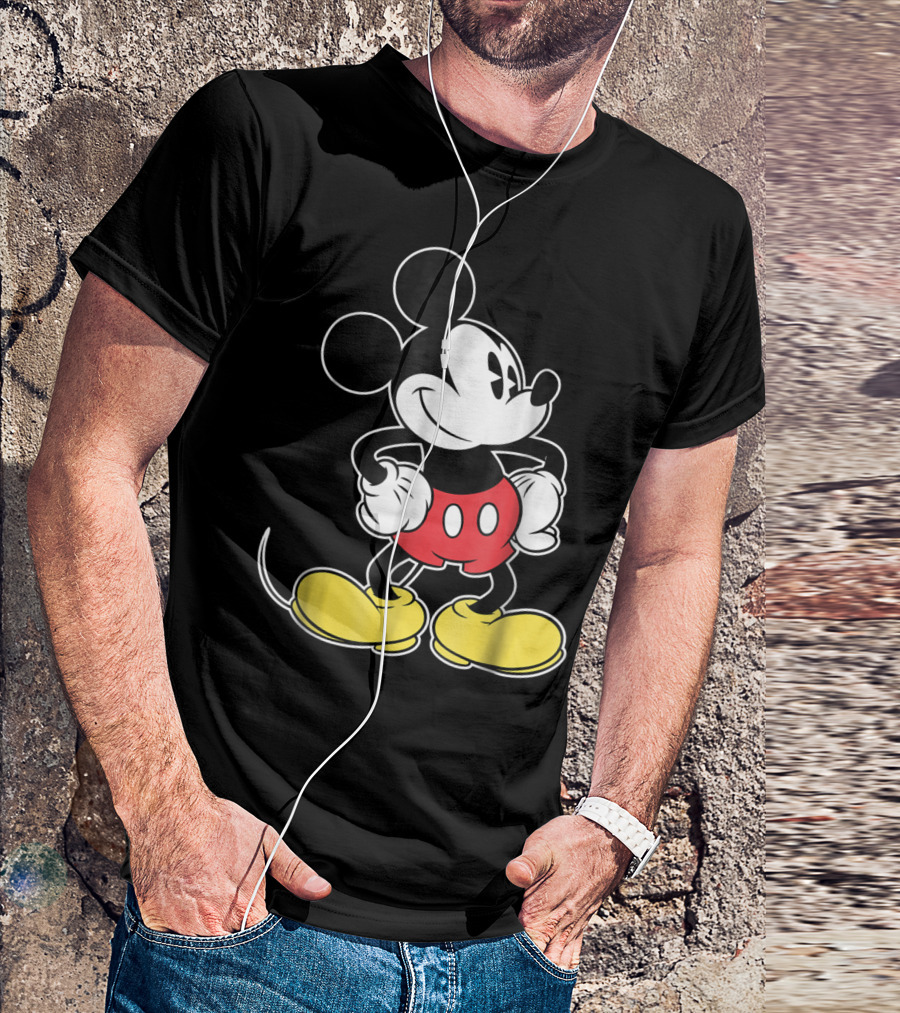 Disney Classic Mickey Mouse Iconic Red Shorts And Yellow Shoes T-Shirt