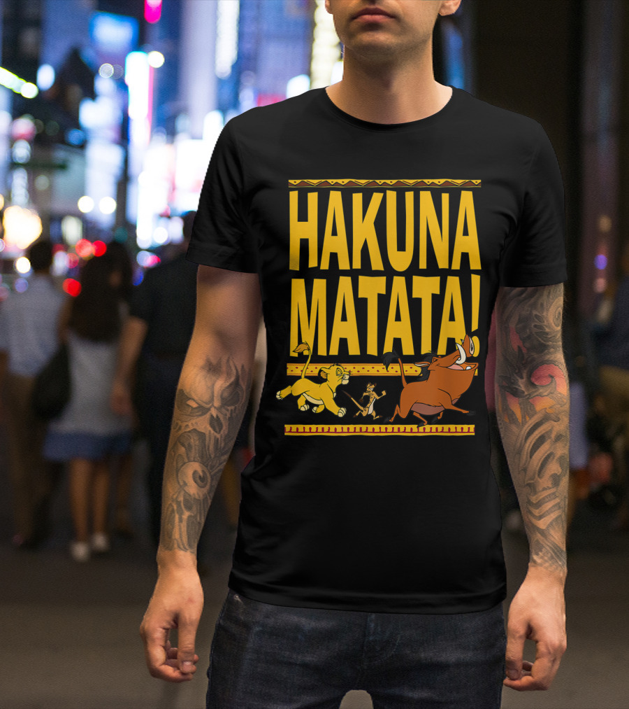 Hakuna Matata Lion King Simba Timon Pumbaa Disney Classic T-Shirt