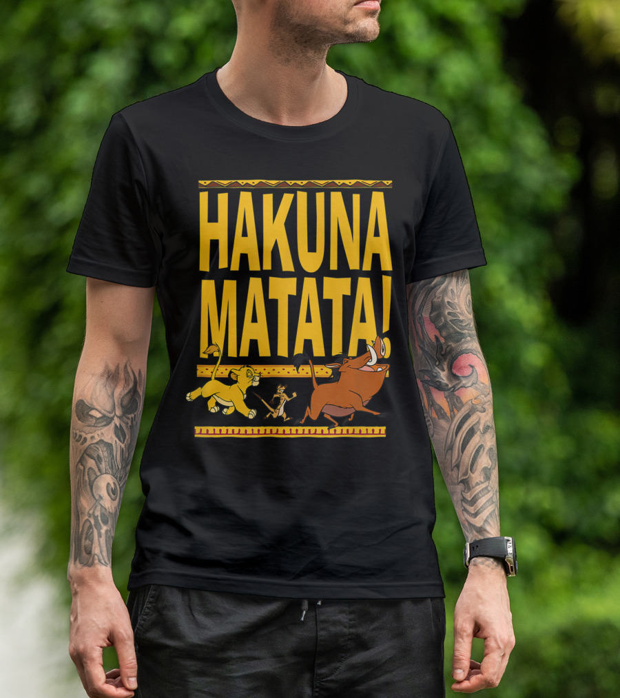 Hakuna Matata Lion King Simba Timon Pumbaa Disney Classic T-Shirt