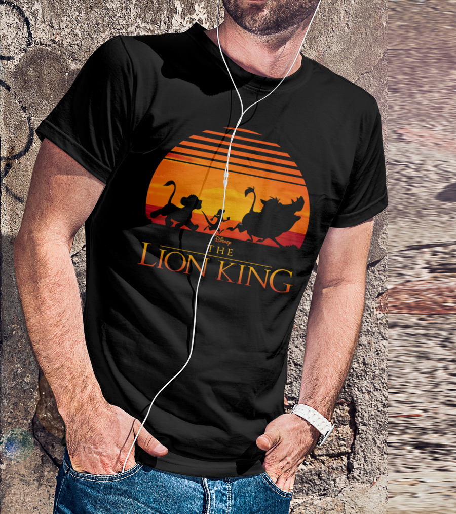 Disney The Lion King Classic Sunset Simba Timon Pumbaa T-Shirt
