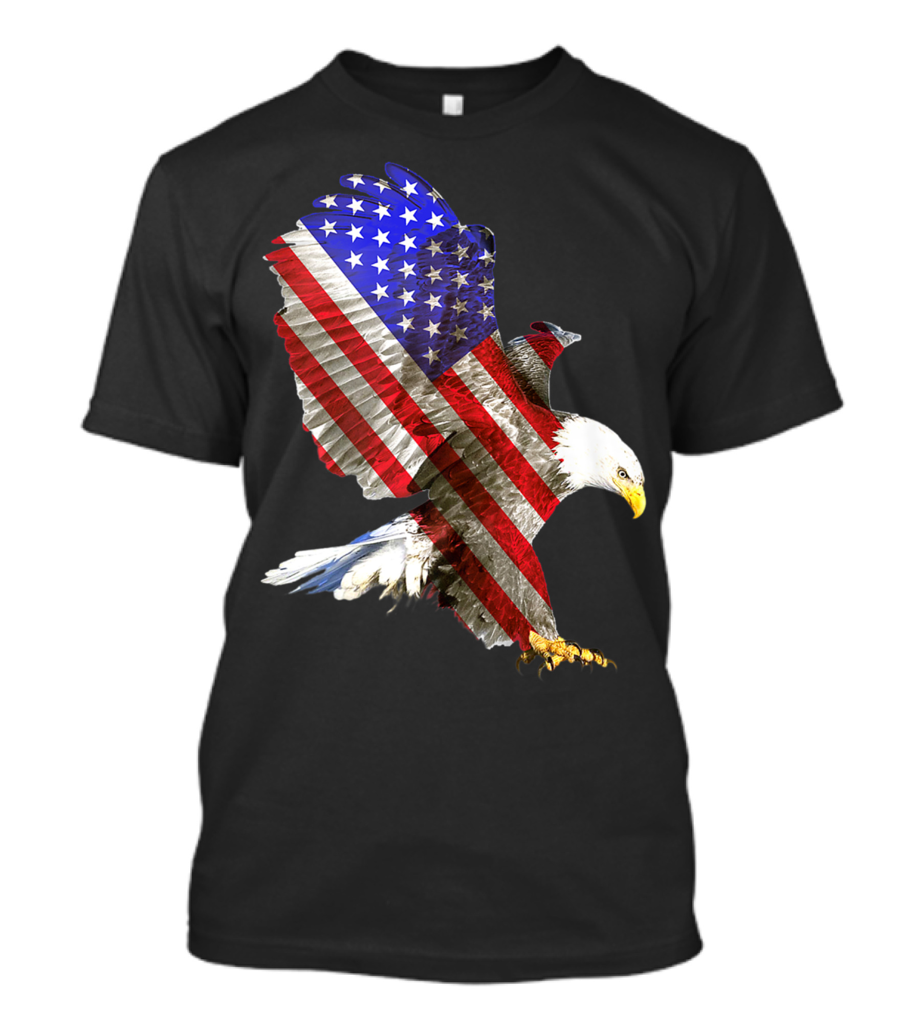 Bald Eagle With American Flag Wings For 4th Of July T-Shirt
