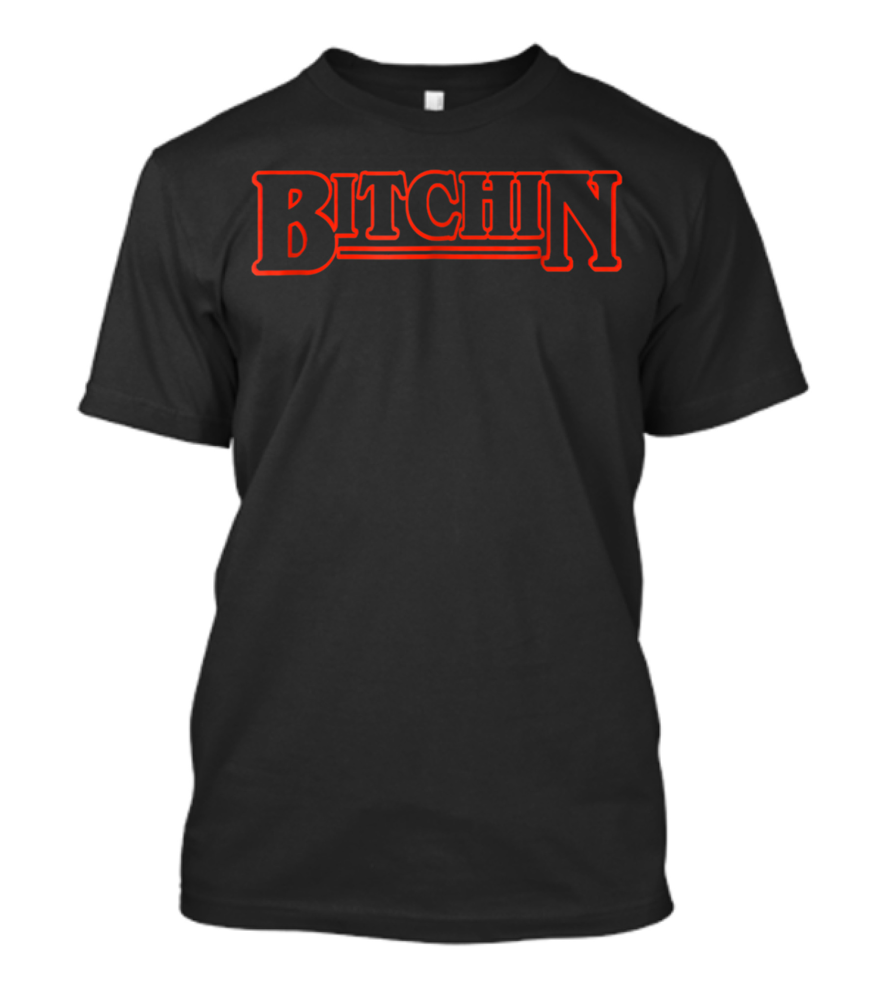 Bitchin Bold Retro Red Text T-Shirt